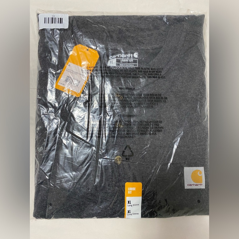 Carhartt long sleeve pocket tshirt (brand new)(carbon heather) firm price